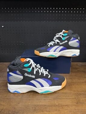 New W/O Box! Men's Above the Rim x Reebok Pump Vertical 'Black Bold Purple'
